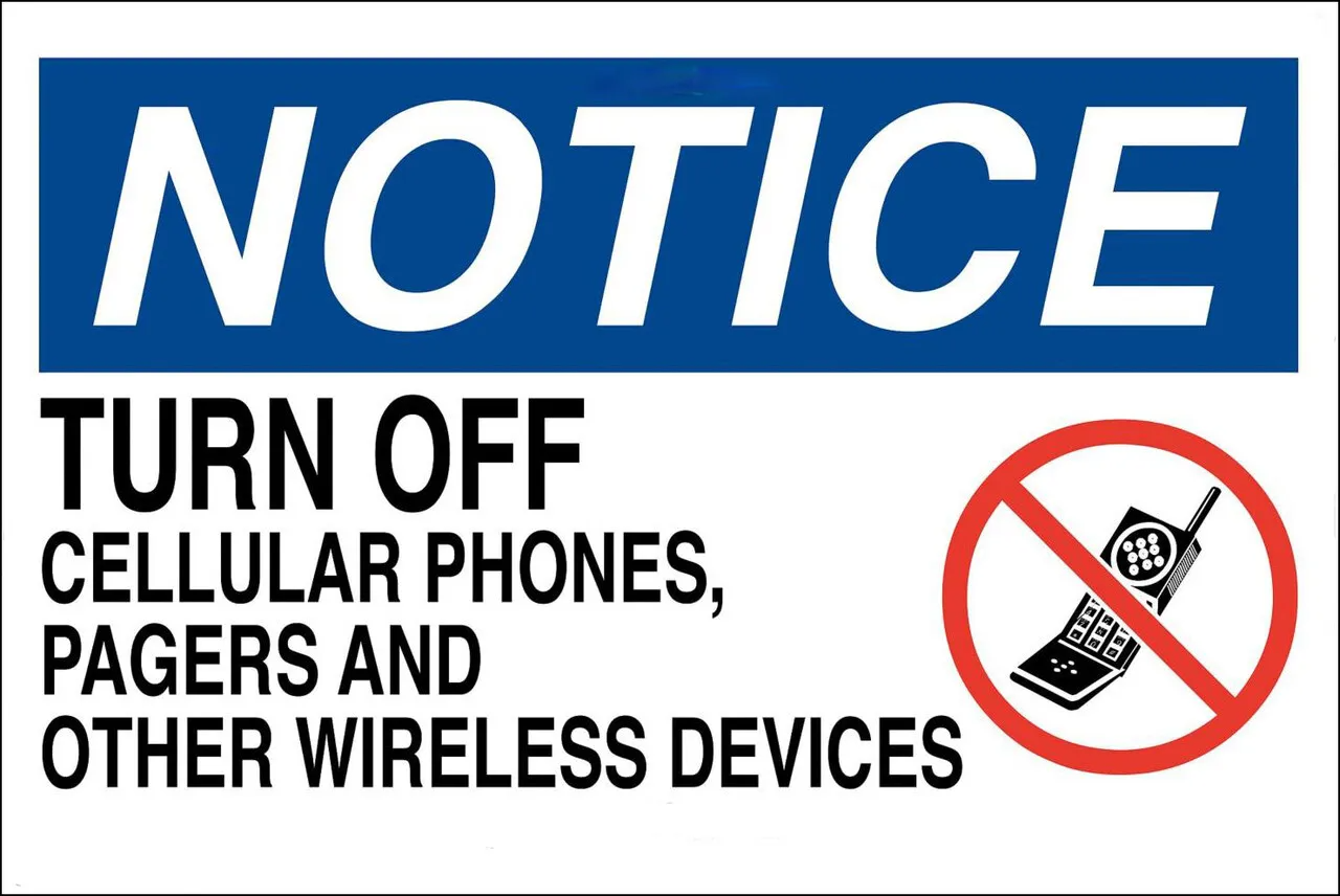 ZING 2753 Eco Security Sign, Turn off Cell Phones, 10Hx14W, Recycled Aluminum
