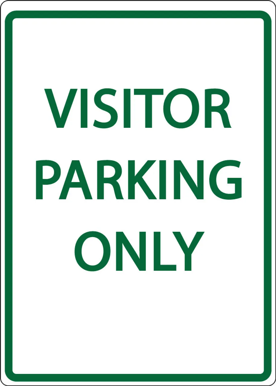 ZING 3076 Eco Parking Sign, VISITORS PARKING ONLY, 18Hx12W, Engineer Grade Prismatic, Recycled Aluminum