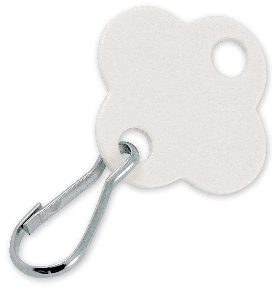 Lucky Line 257 Shamrock Cabinet Tags - White