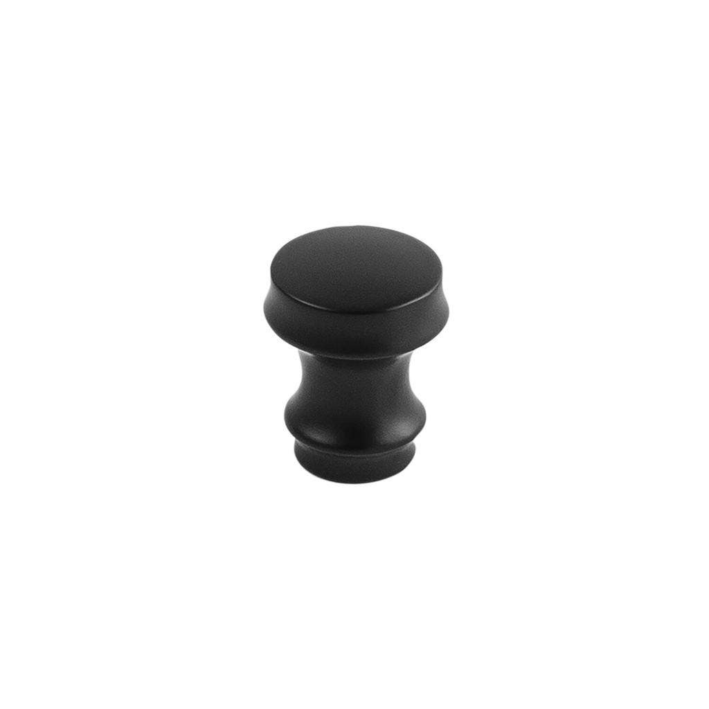 Belwith Keeler B076851-MB Heron Cabinet Knob, Matte Black, Diameter - 7/8"