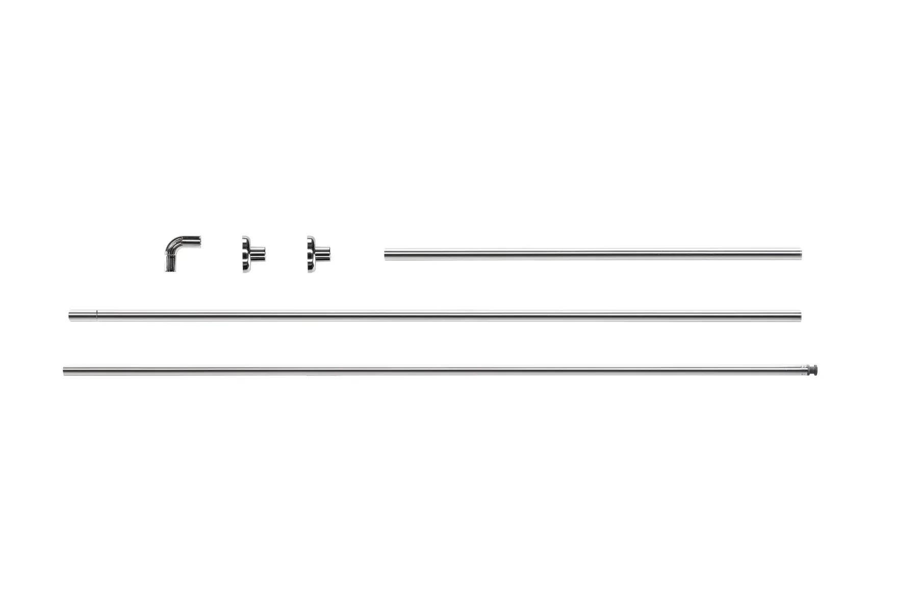 Croydex AD103000US 78-3/4 in. L Shaped Telescopic Rod in Silver