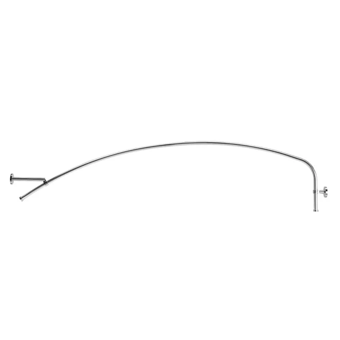 Croydex AD108341US Luxury 78.5" Adjustable Curved Fixed Shower Curtain Rod