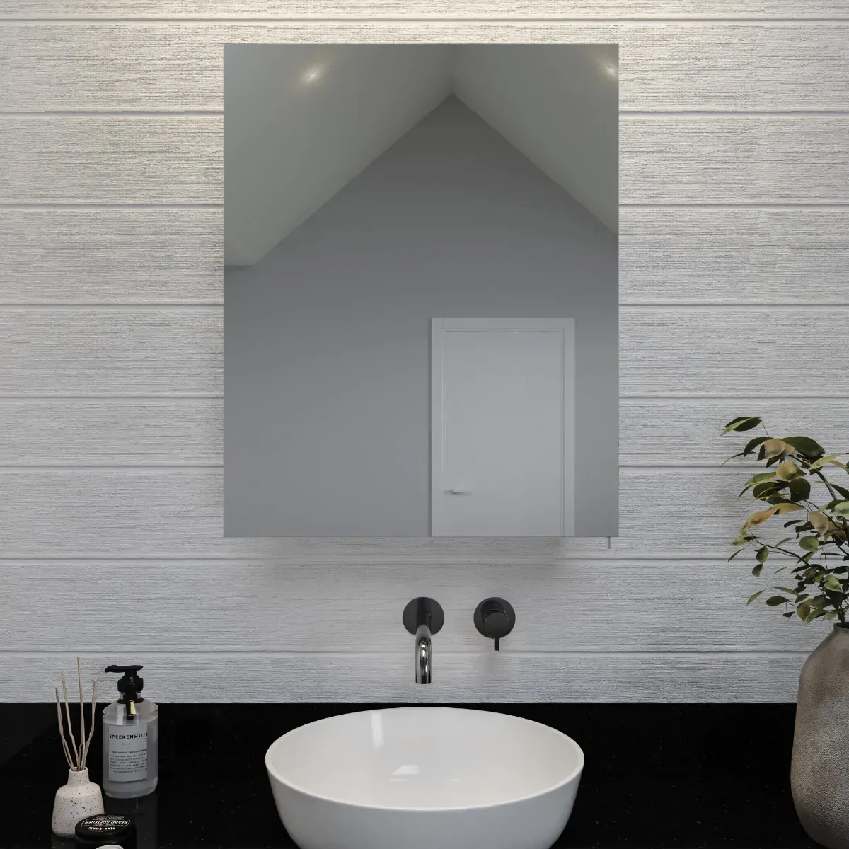 Croydex WC121469US Mansfield 24 x 30 Single Door Aluminum Medicine Cabinet