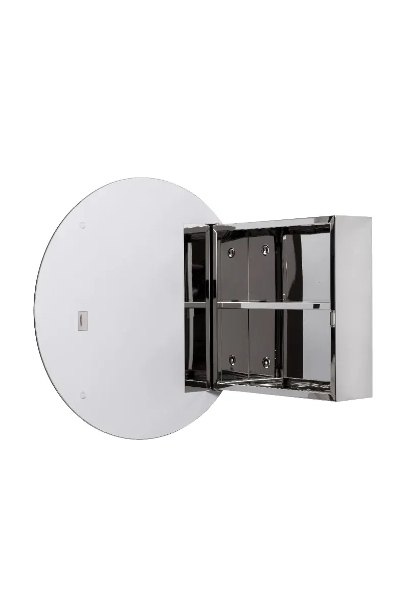 Croydex WC836005US Severn Circular Stainless Steel Medicine Cabinet