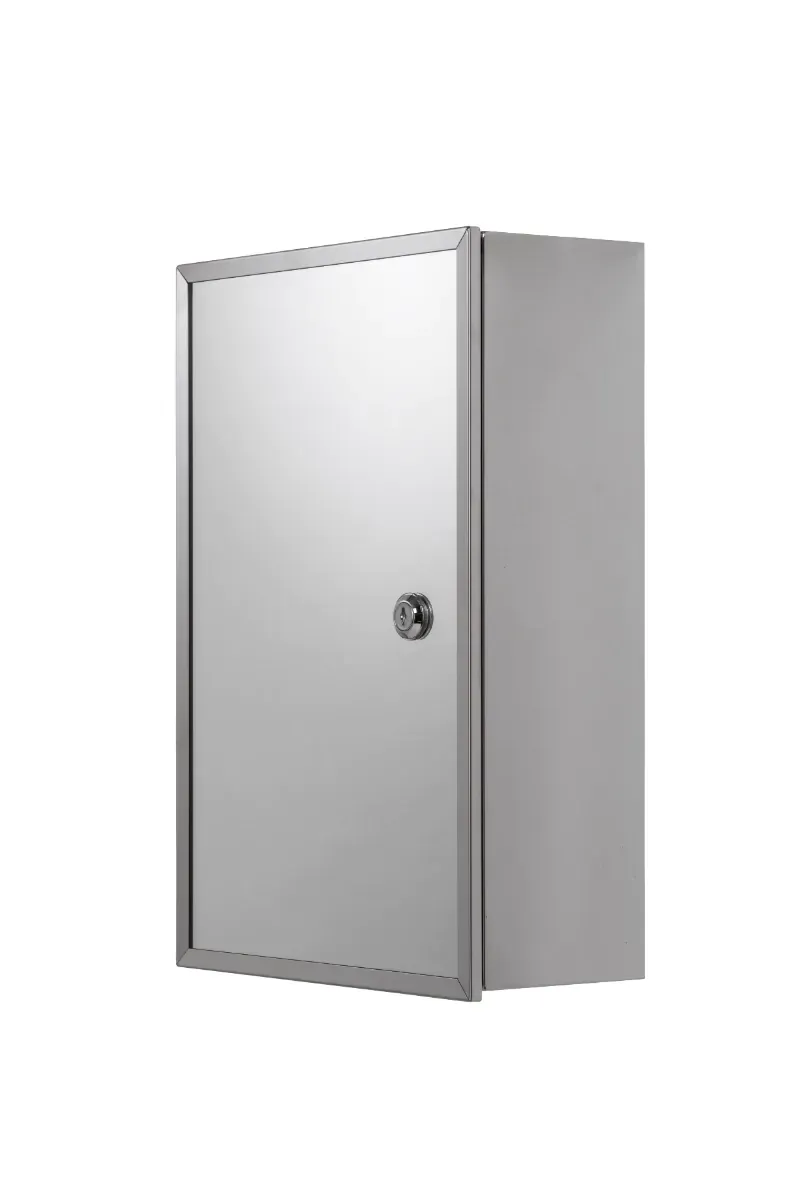 Croydex WC846005US Trent Lockable Stainless Steel Medicine Cabinet
