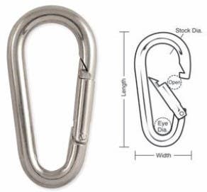 A501 A502 A503 Tough Links Interlocking Carabiner Snaps