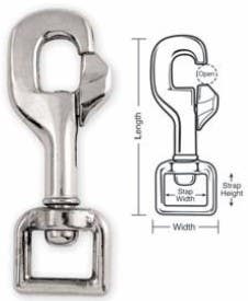 A724 A725 Tough Links Safety Snaps, Swivel Eye