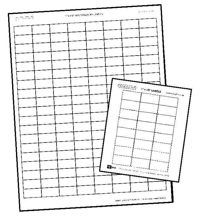 Lucky Line 1967 Cabinet Tag Labels 1/2" x 1", Sheet of 160 - White (12 pack)