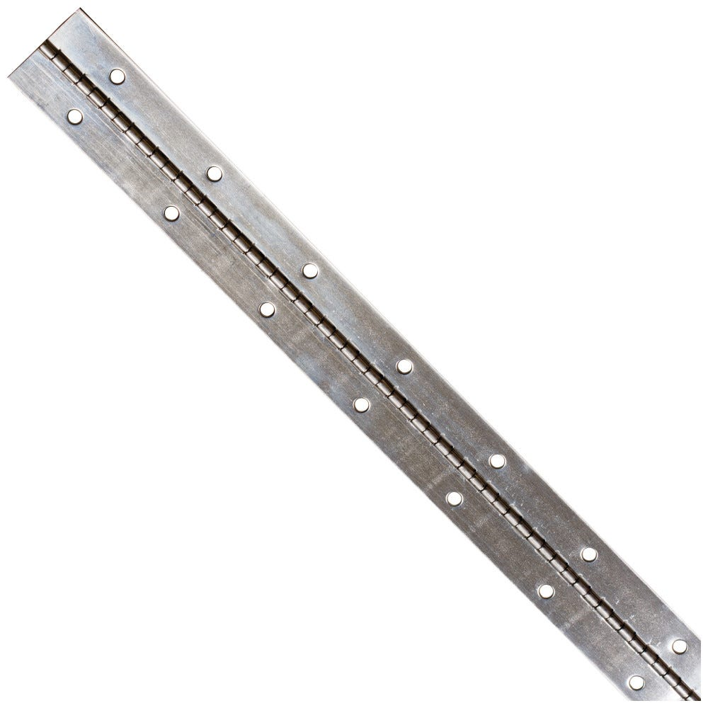 Hardware Resources 5414-2 Piano Hinge, Length-2 Ft., Finish-Bright Nickel