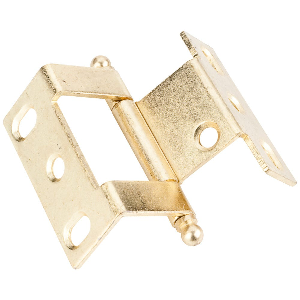 Hardware Resources 9915PB Offset Bi-fold Furniture Hinge, Finish-Polished Brass