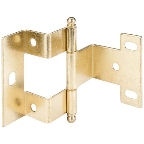 Hardware Resources 9925PB Medium Duty 3-Knuckle 2-1/2" x 2" Hinge, Finish-Polished Brass