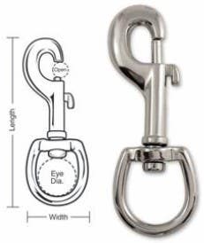 Tough Links A7 Slide Bolt Snap, Swivel Eye