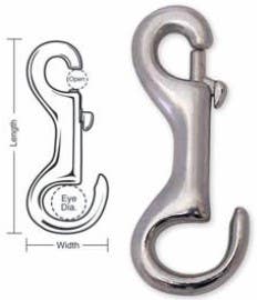 A702 A703 Tough Links Bolt Snaps, Open Eye