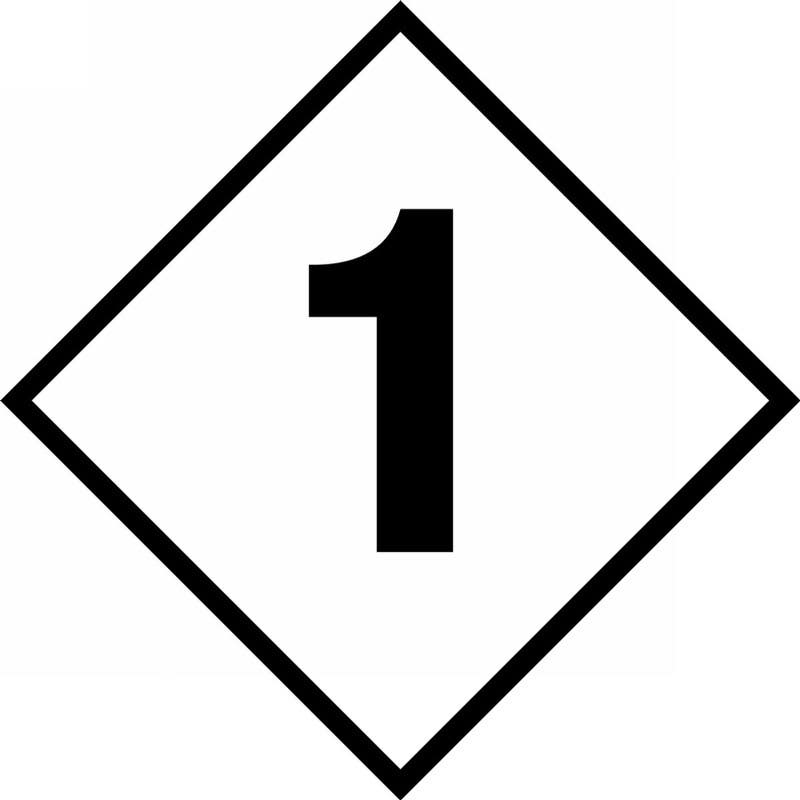 AccuformNMC NAP NFPA Placard, Individual Hazard Panel, Numbers For Placard
