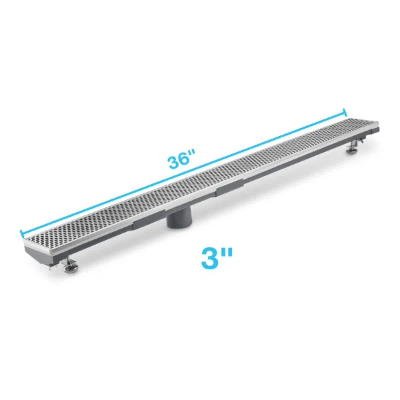 QM Drain 88.620. Perforated Adjustable Kit Lagos Linear Drain 3" High Flow