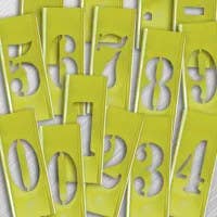 AccuformNMC NSR15 Brass Stencils, Number Set