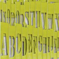 AccuformNMC NSR33 Brass Stencils, Letter Set