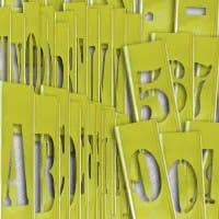 AccuformNMC NSR92 Brass Stencils, Letter & Number Set