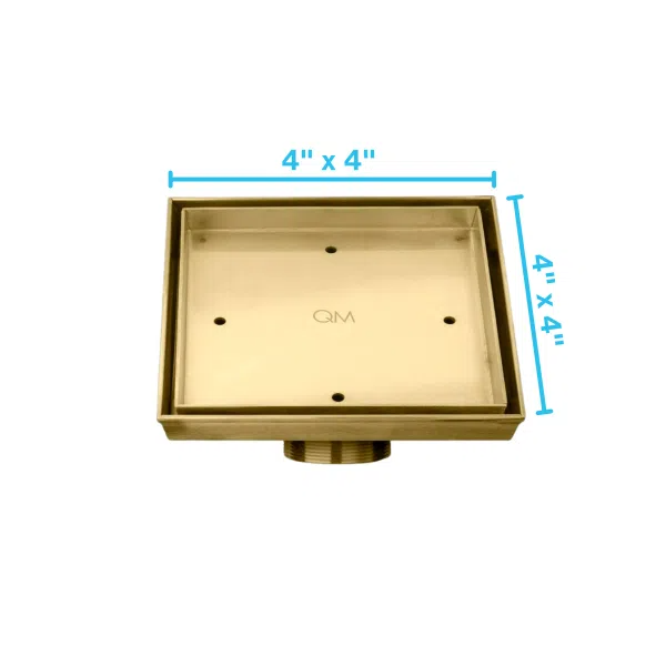 QM Drain 33.500. Delmar Mist (Tile-In) Square Shower Drain