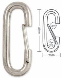 A647 A648 Tough Links Breeching Snaps, Wire Gate