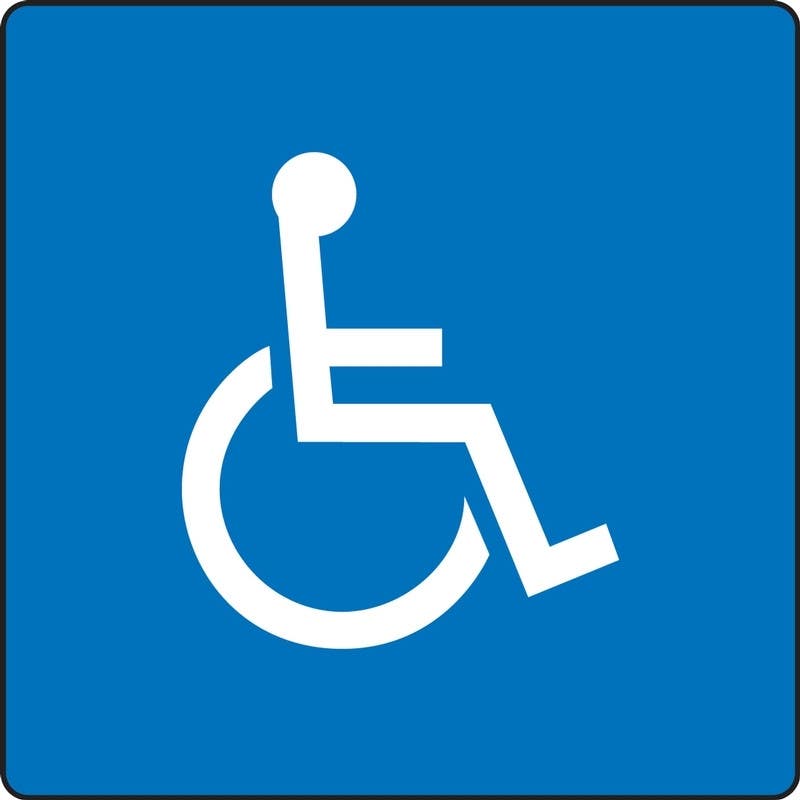 AccuformNMC PAD931 ADA Braille Tactile Sign, Symbol Only, 8" x 8"