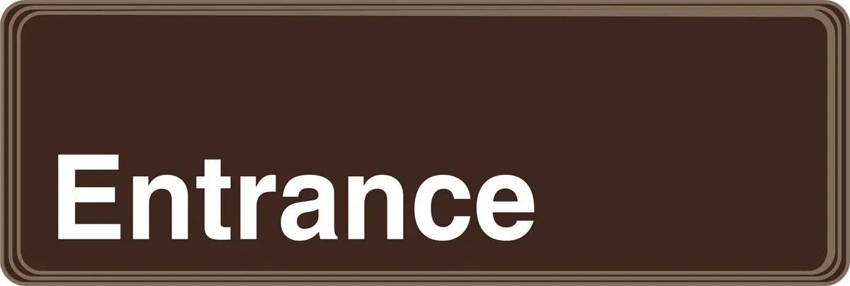 AccuformNMC PAR307 Deco-Shield Sign, Entrance, 3" H x 9" W