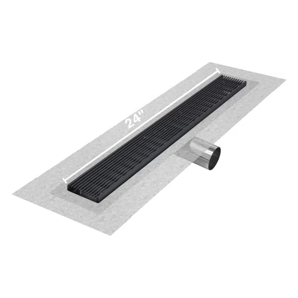 QM Drain 33.700. Wedgewire Delmar Standard Length Side Outlet Linear Drain