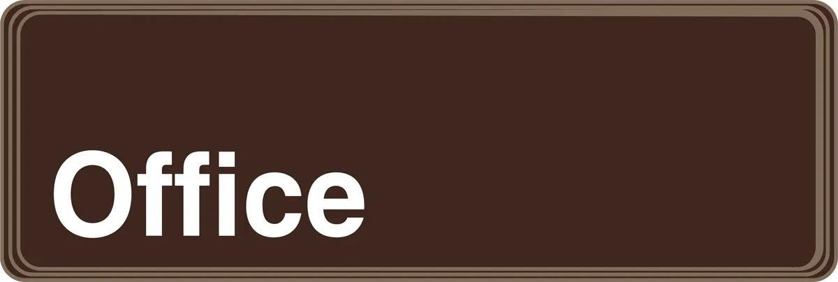 AccuformNMC PAR323 Deco-Shield Sign, Office, 3" H x 9" W