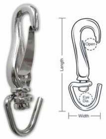 A678 Tough Links All-Purpose Hook, Open Swivel