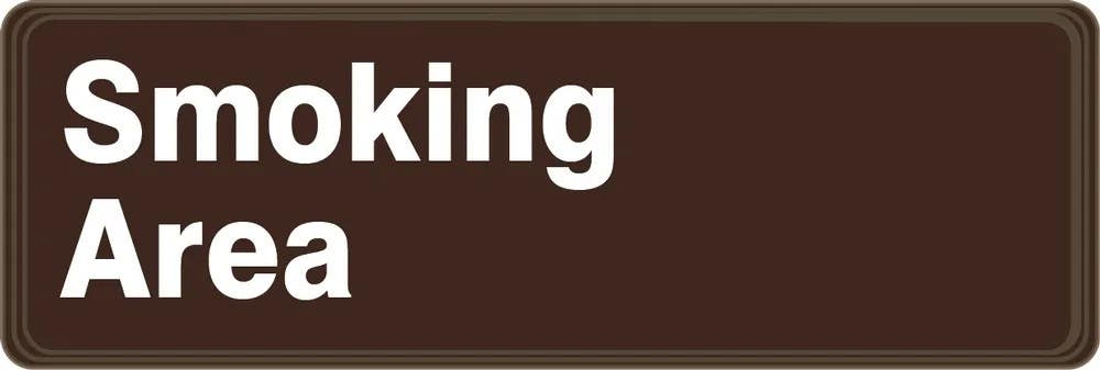 AccuformNMC PAR434 Deco-Shield Sign, Smoking Area, 3" H x 9" W