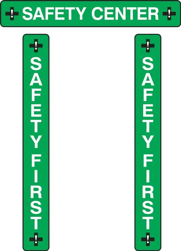 AccuformNMC PBR412 RAMS Board Title Plaque Sets, Safety Center, Dura-Plastic