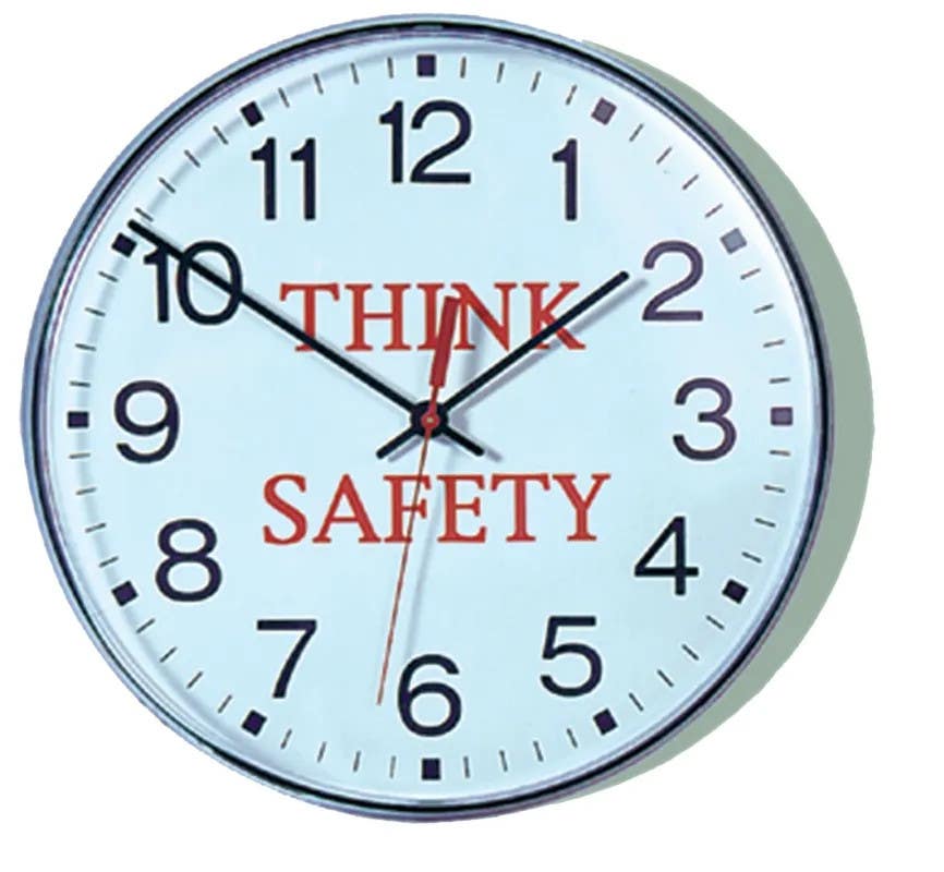 AccuformNMC PCM214 Safety Message Wall Clock, Think Safety, 12"