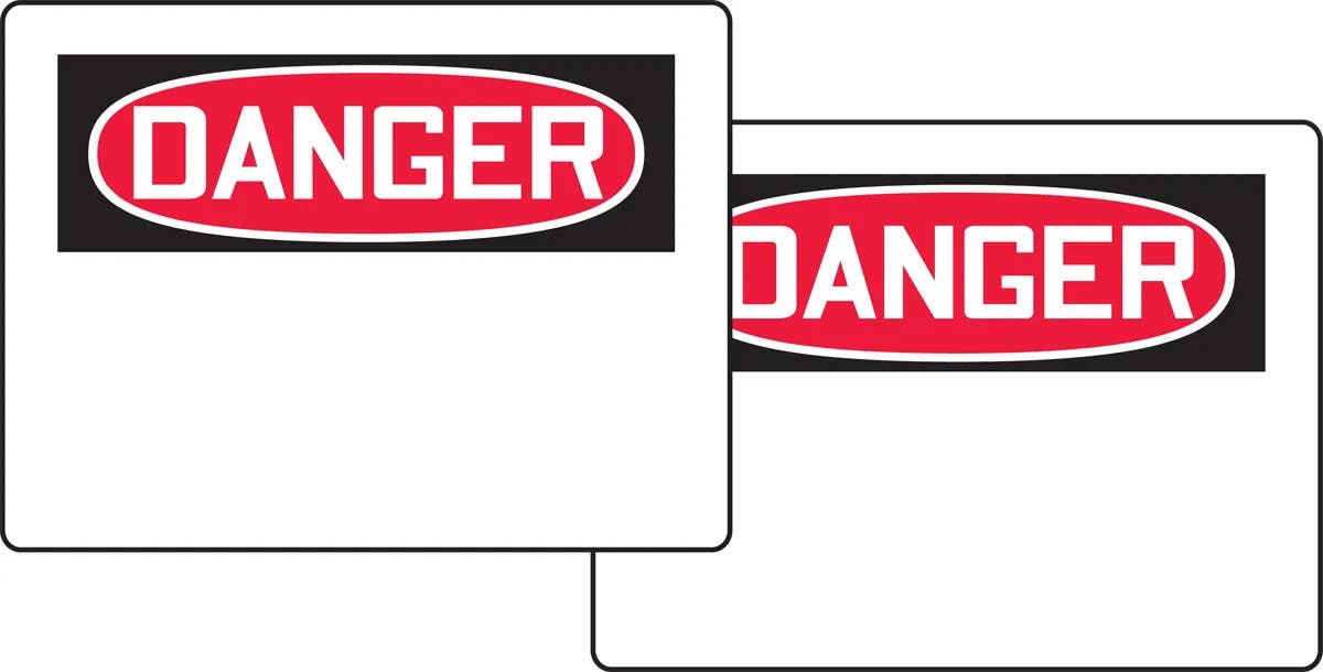 AccuformNMC PFK101 OSHA Danger Quik Sign Fold-Ups, Blank, Corrugated Plastic, 18" H x 24" W