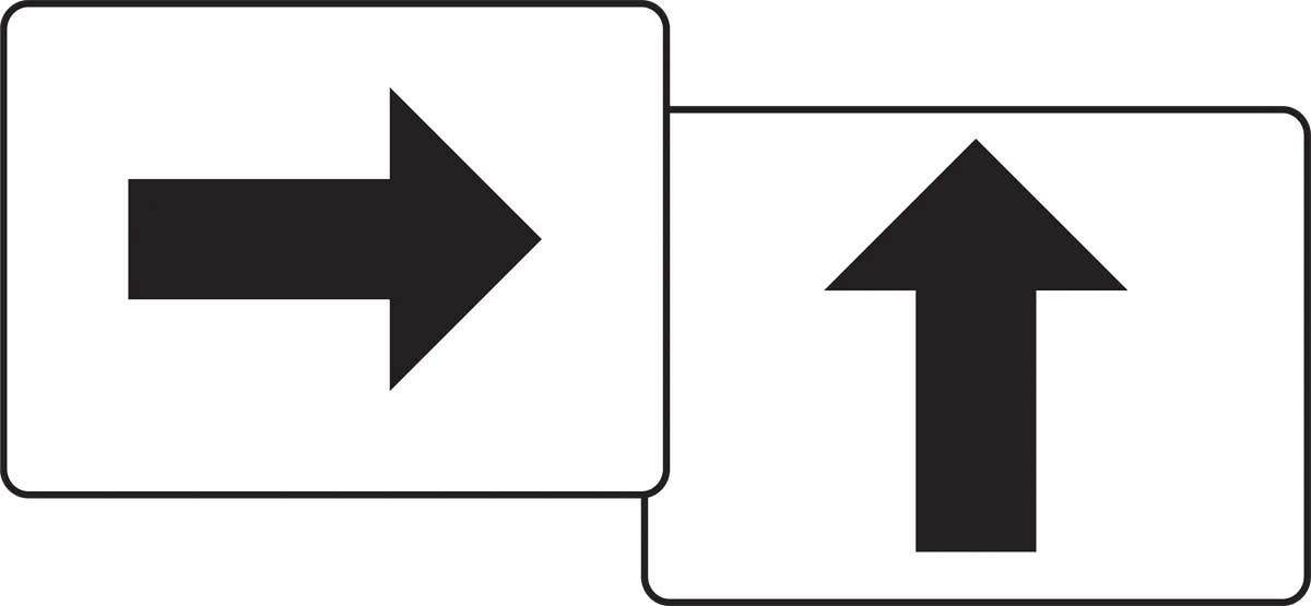 AccuformNMC PFK507 Quik Sign Fold-Ups, Arrows, Corrugated Plastic, 18" H x 24" W