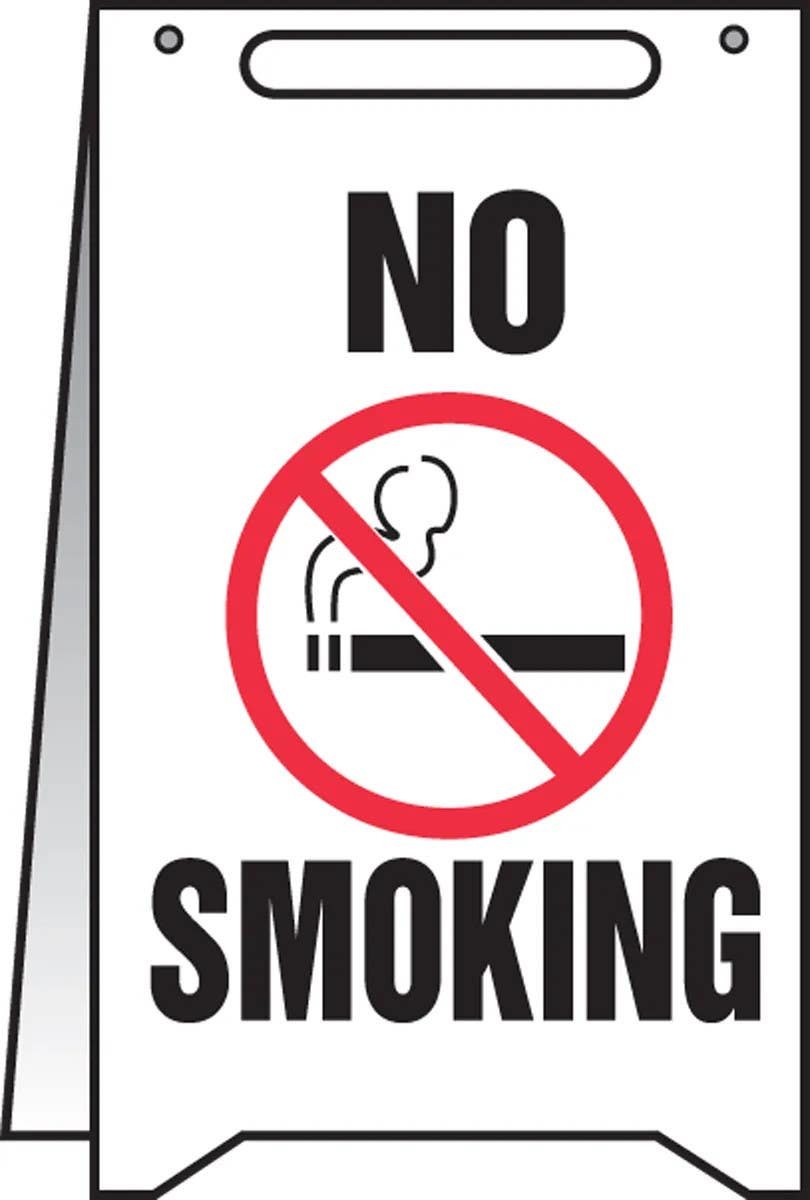 AccuformNMC PFR210 Fold-Ups, Safety Sign, No Smoking, 20" H x 12" W