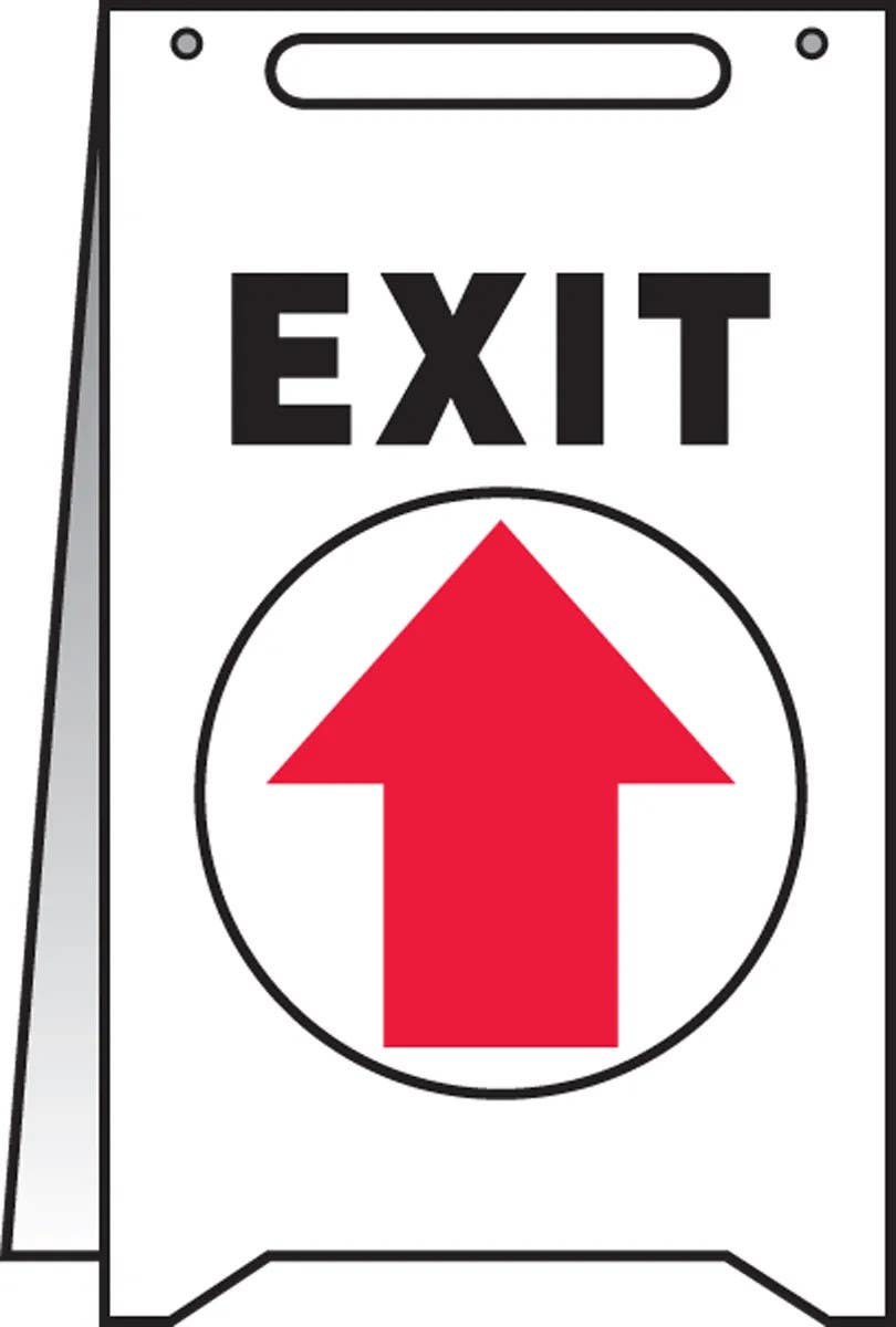 AccuformNMC PFR224 Fold-Ups, Exit w/ Graphic, 20" H x 12" W