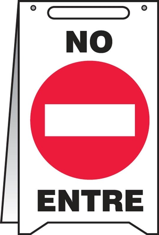 AccuformNMC PFR225 Fold-Ups, Safety Sign, Do Not Enter, 20" H x 12" W