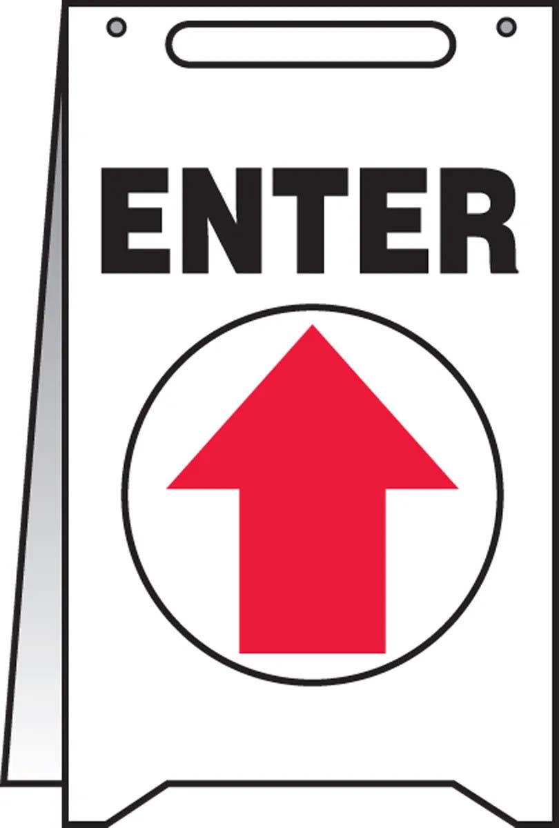 AccuformNMC PFR226 Fold-Ups, Enter w/ Graphic, 20" H x 12" W