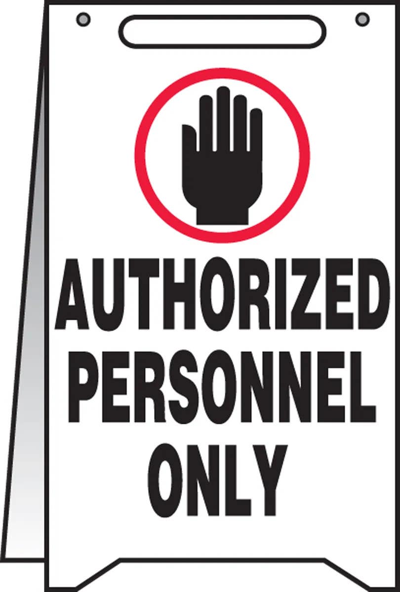 AccuformNMC PFR229 Fold-Ups, Authorized Personnel Only, 20" H x 12" W