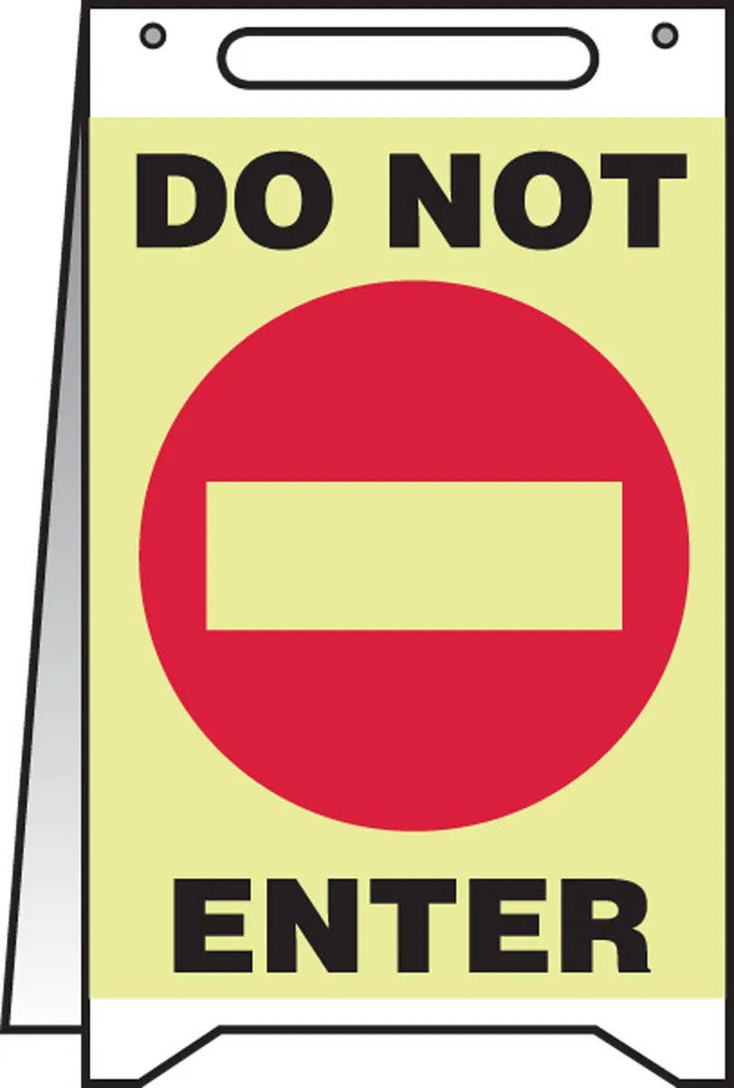 AccuformNMC PFR308 Lumi-Glow, Fold-Ups, Do Not Enter, 20" H x 12" W