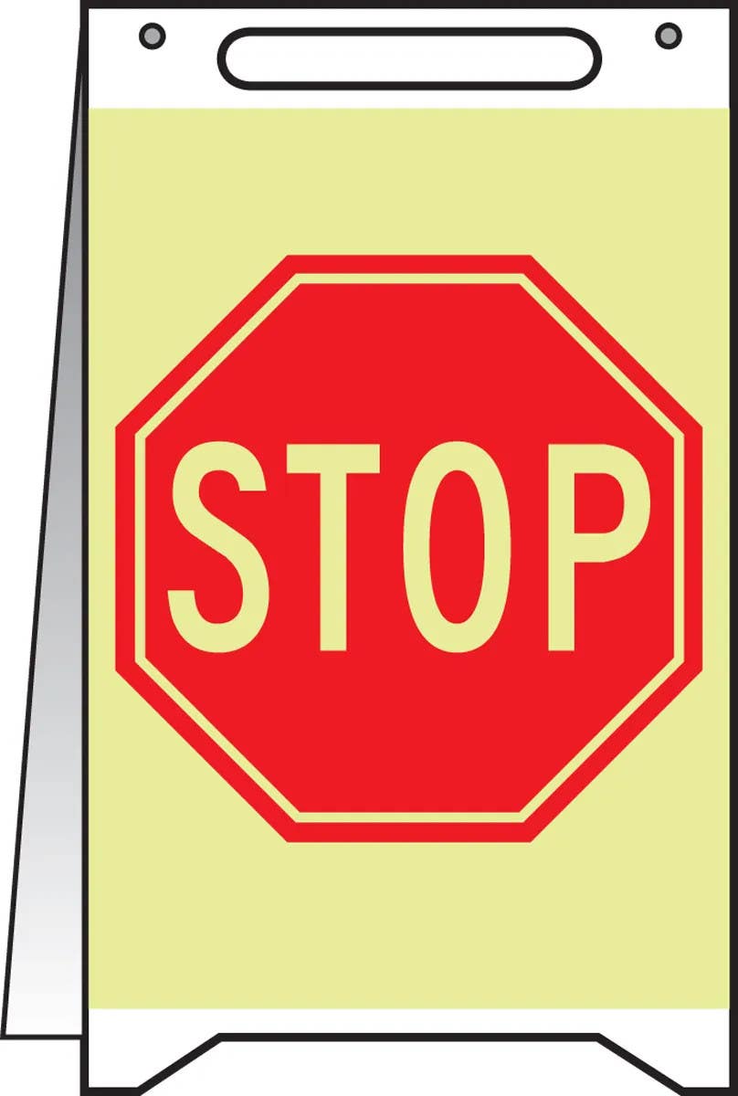 AccuformNMC PFR311 Lumi-Glow, Fold-Ups, Stop, 20" H x 12" W