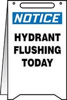 AccuformNMC PFR620 OSHA Notice Fold-Ups, Hydrant Flushing Today, 20" H x 12" W