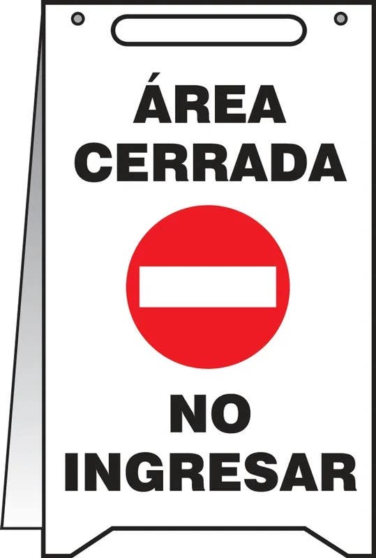 AccuformNMC PFR637 Fold-Ups, Area Closed, Do Not Enter, 20" H x 12" W