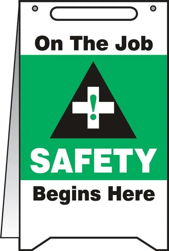 AccuformNMC PFR808 Fold-Ups, On The Job, Safety Begins Here, 20" H x 12" W