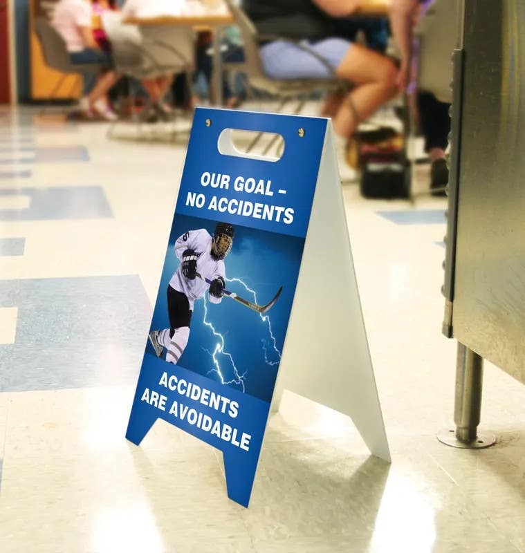 AccuformNMC PFR824 Fold-Ups, Our Goal No Accidents, Accidents Are Avoidable, 20" H x 12" W