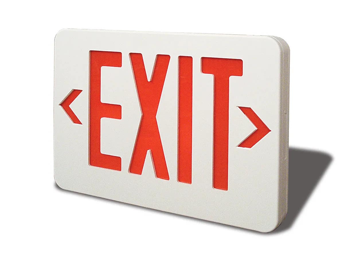 AccuformNMC PLE12 Thermoplastic Led Entrance And Exit Sign, Exit Sign