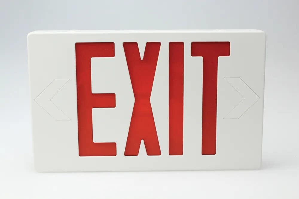 AccuformNMC PLE15 Entrance And Exit Sign, Exit (Thermoplastic Led)