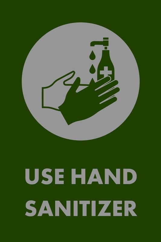 AccuformNMC PMM1 Notrax, Message Mat, Use Hand Sanitizer