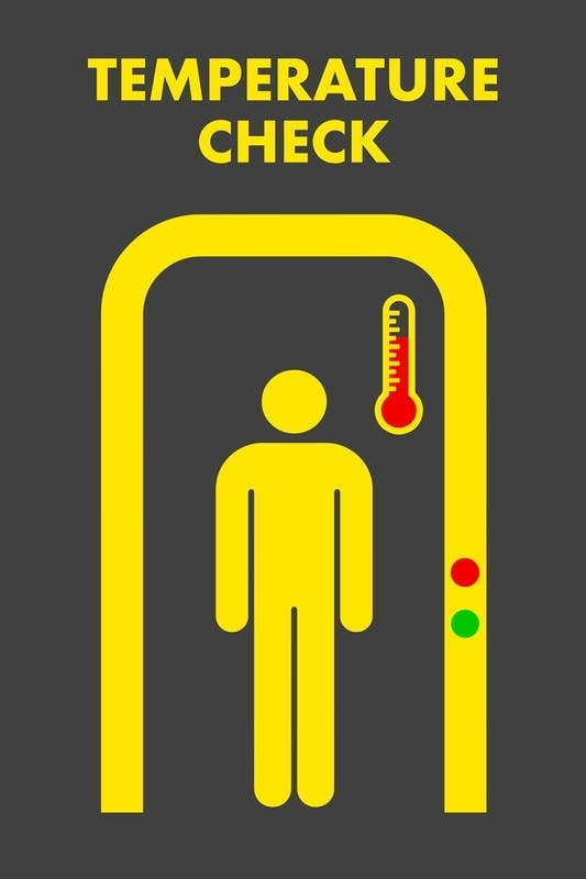 AccuformNMC PMM1 Notrax, Message Mat, Temperature Check