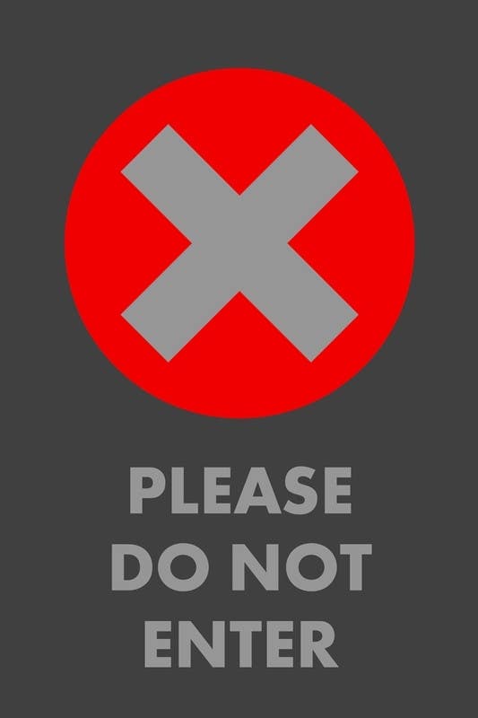 AccuformNMC PMM1 Notrax, Message Mat, Please Do Not Enter